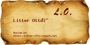 Litter Ottó névjegykártya